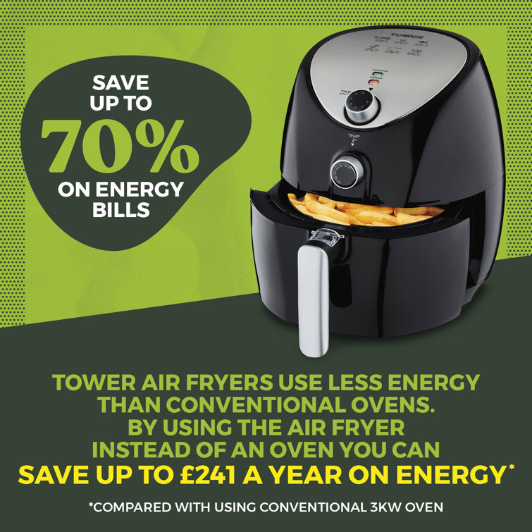 Tower T17021 Family Size Air Fryer with Rapid Air Circulation, 60